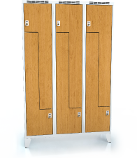 Cloakroom locker Z-shaped doors ALDERA with feet 1920 x 1200 x 500